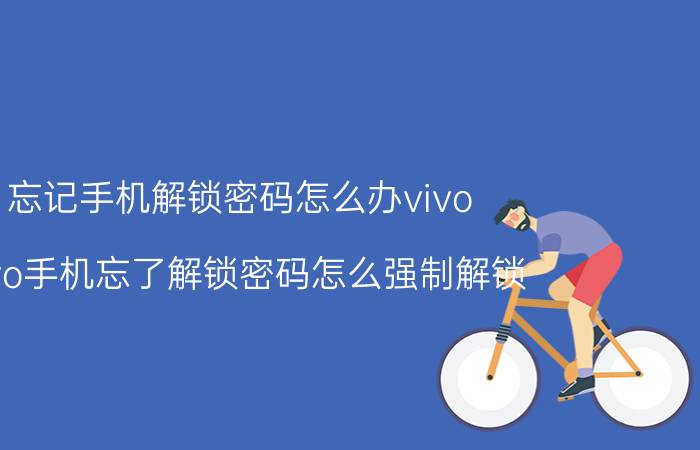 忘记手机解锁密码怎么办vivo vivo手机忘了解锁密码怎么强制解锁？